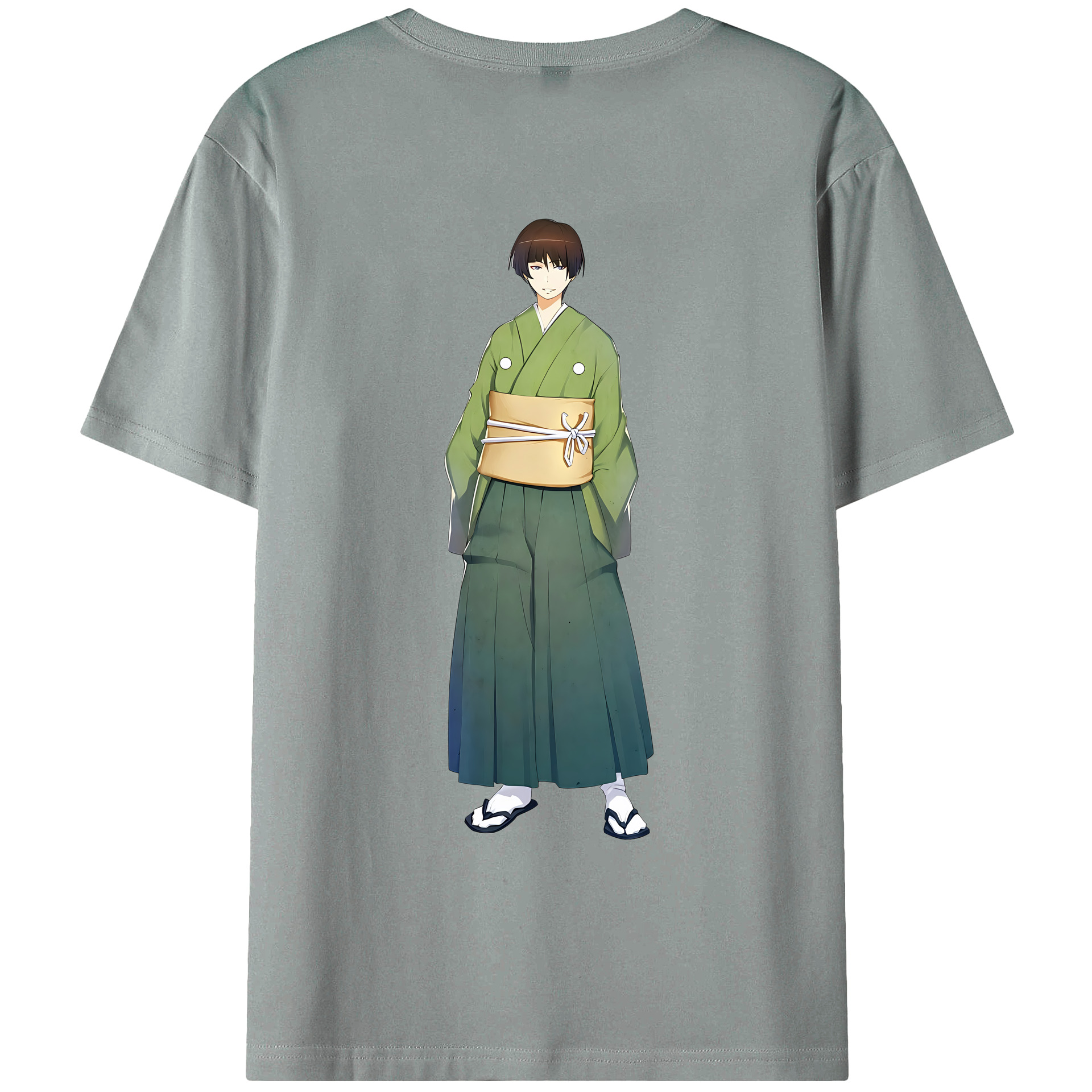 （画像用） 刀剣乱舞 Touken Ranbu 綿100％ メンズ半袖Tシャツ（バックプリント） 通気性